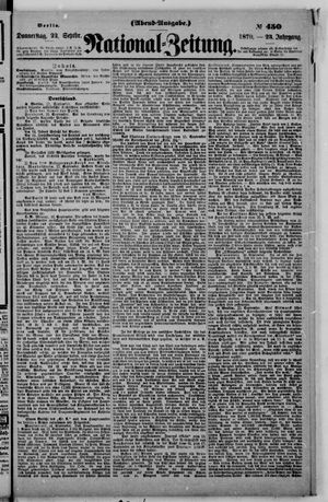 National-Zeitung vom 22.09.1870