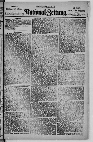 Nationalzeitung vom 27.09.1870