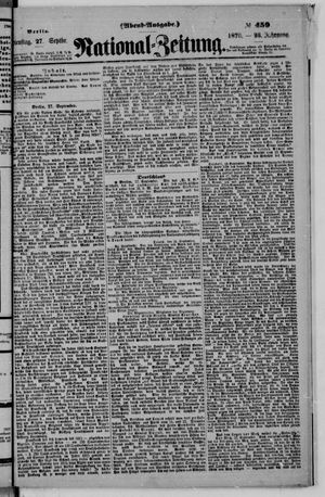 National-Zeitung vom 27.09.1870
