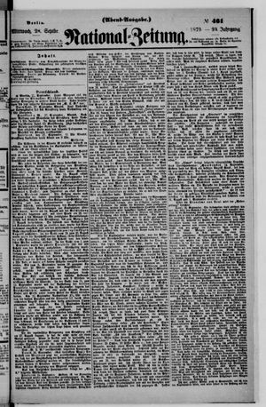 Nationalzeitung vom 28.09.1870