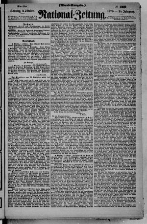 Nationalzeitung vom 02.10.1870