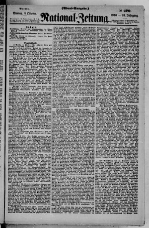 Nationalzeitung vom 03.10.1870