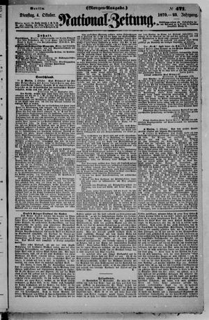 Nationalzeitung vom 04.10.1870