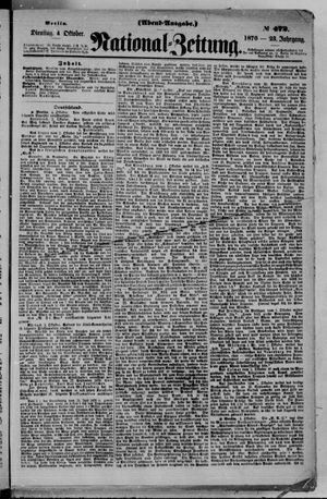 Nationalzeitung vom 04.10.1870