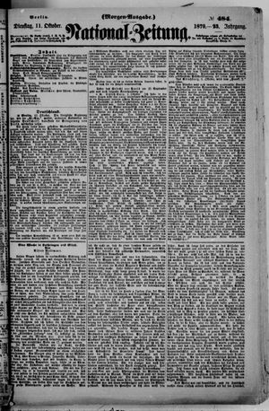Nationalzeitung vom 11.10.1870