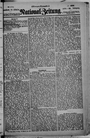 Nationalzeitung vom 15.10.1870