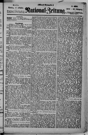 Nationalzeitung vom 17.10.1870