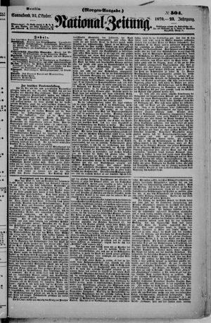 Nationalzeitung vom 22.10.1870