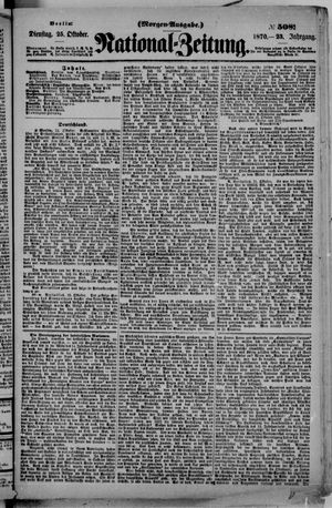 Nationalzeitung vom 25.10.1870