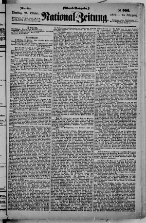 Nationalzeitung vom 25.10.1870
