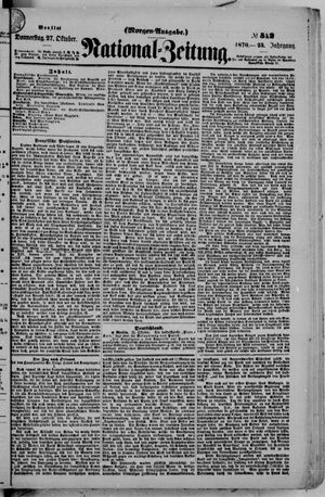 Nationalzeitung on Oct 27, 1870