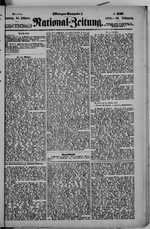 Nationalzeitung on Oct 30, 1870