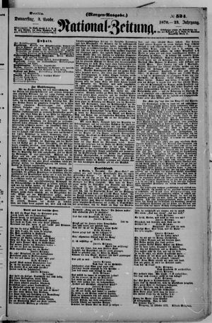 Nationalzeitung on Nov 3, 1870