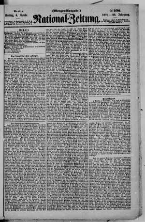 Nationalzeitung vom 04.11.1870
