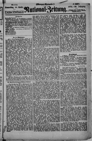 Nationalzeitung on Nov 10, 1870