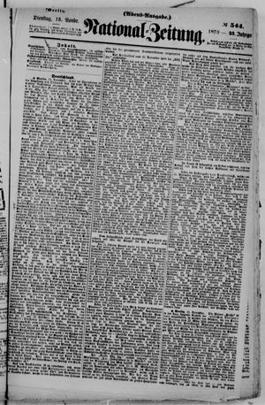 Nationalzeitung vom 15.11.1870