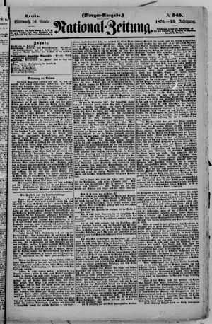Nationalzeitung on Nov 16, 1870