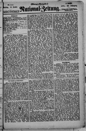 Nationalzeitung vom 18.11.1870