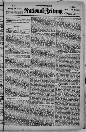 National-Zeitung vom 18.11.1870