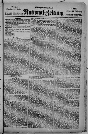 Nationalzeitung on Nov 22, 1870