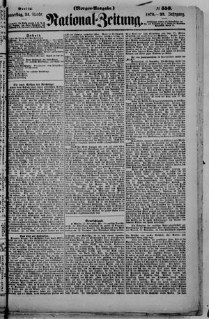 National-Zeitung vom 24.11.1870