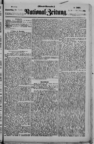 Nationalzeitung vom 24.11.1870