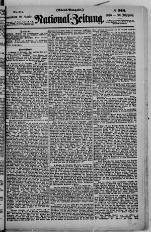 Nationalzeitung vom 26.11.1870