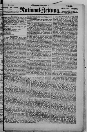 Nationalzeitung vom 29.11.1870