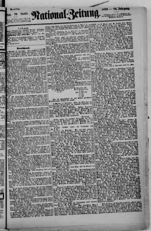 Nationalzeitung vom 29.11.1870