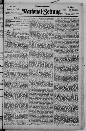 Nationalzeitung on Dec 2, 1870