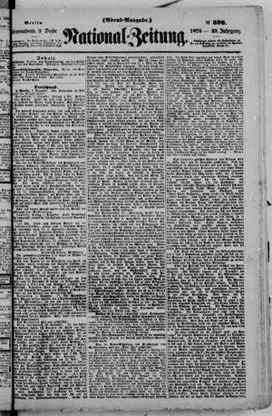Nationalzeitung vom 03.12.1870