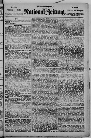 National-Zeitung vom 05.12.1870