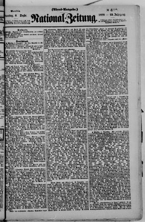 National-Zeitung vom 06.12.1870