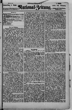 Nationalzeitung vom 08.12.1870