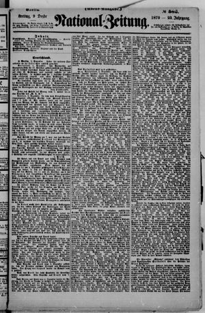 Nationalzeitung vom 09.12.1870