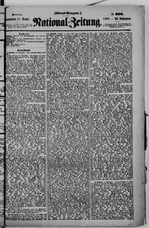 Nationalzeitung vom 17.12.1870