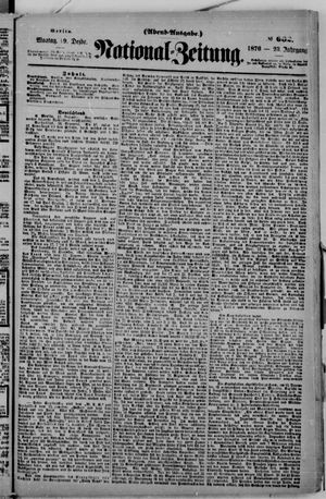 Nationalzeitung vom 19.12.1870