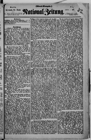 National-Zeitung vom 21.12.1870