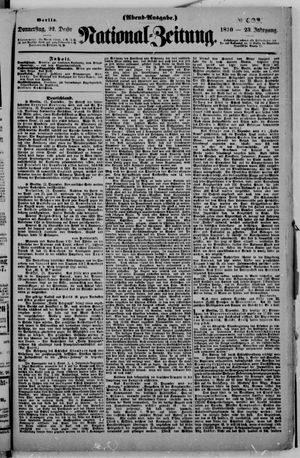 Nationalzeitung on Dec 22, 1870
