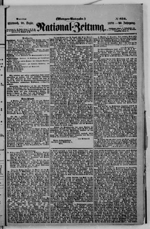 Nationalzeitung vom 28.12.1870