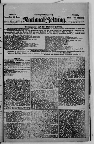 Nationalzeitung vom 29.12.1870