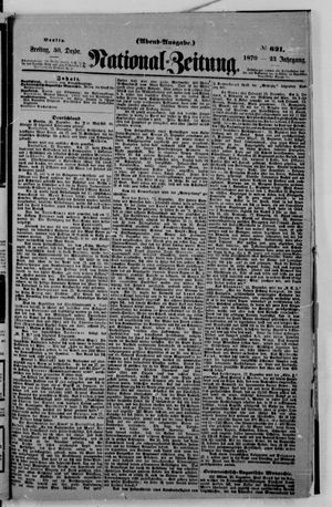 National-Zeitung vom 30.12.1870