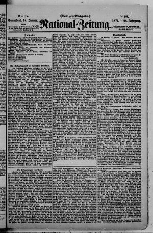 Nationalzeitung vom 14.01.1871