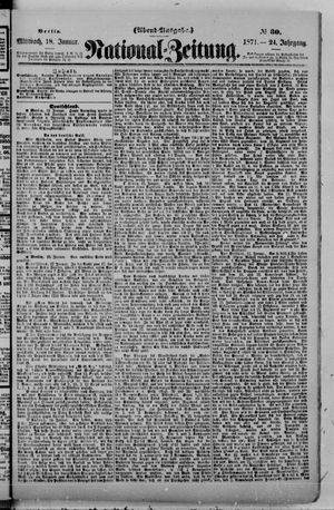 Nationalzeitung vom 18.01.1871