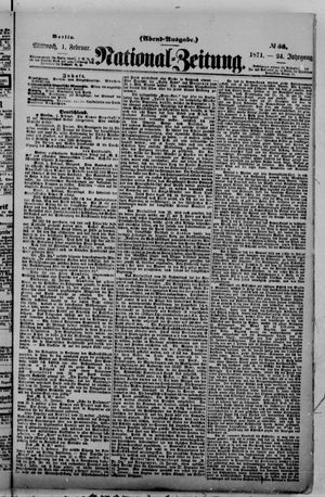 Nationalzeitung vom 01.02.1871