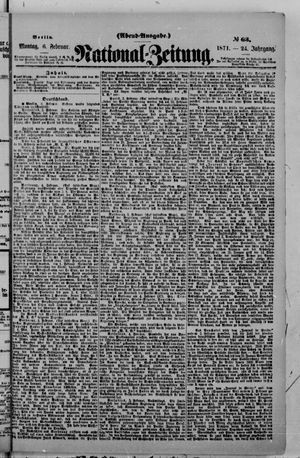 Nationalzeitung vom 06.02.1871