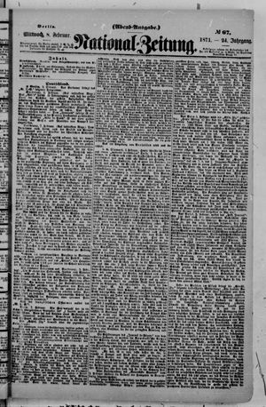 National-Zeitung vom 08.02.1871