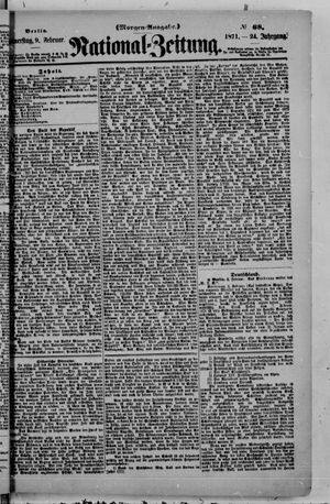 Nationalzeitung vom 09.02.1871