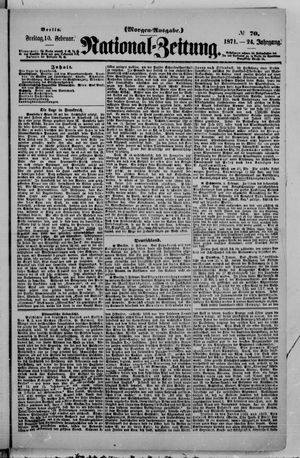 Nationalzeitung vom 10.02.1871