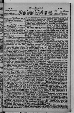 Nationalzeitung on Feb 17, 1871